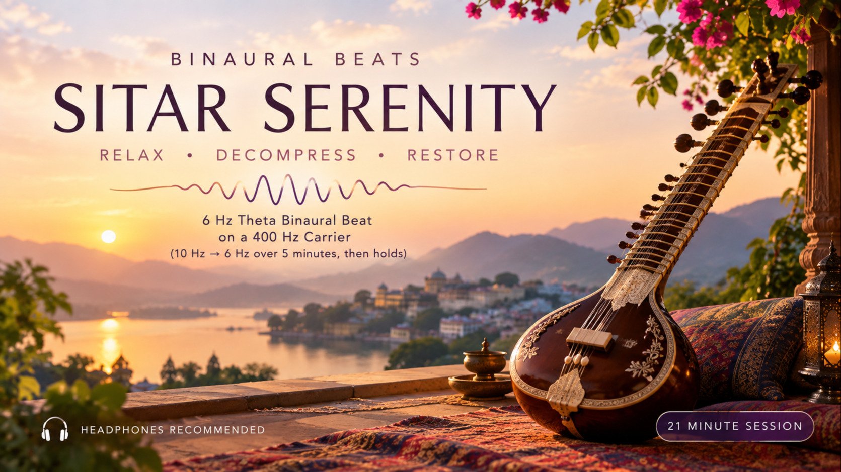 Sitar Serenity - Decompress Binaural Beats