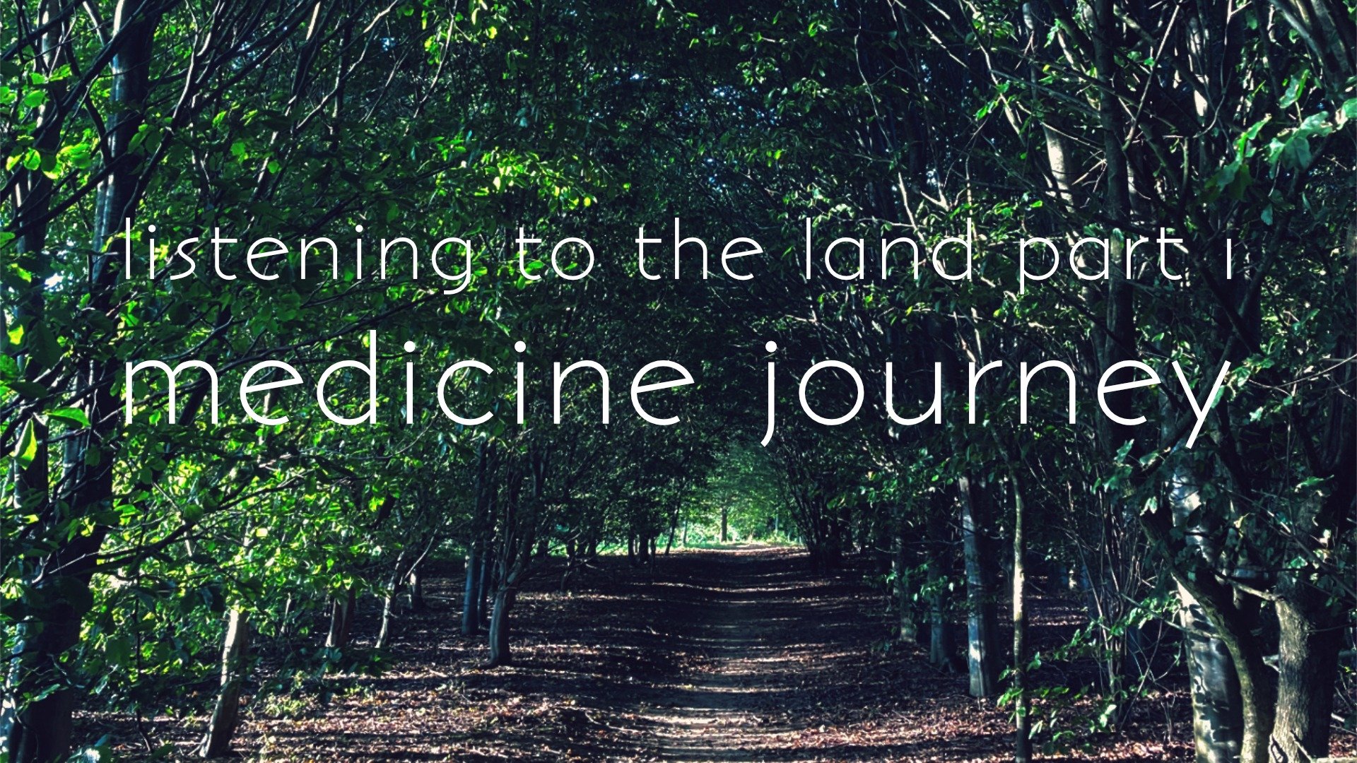 Listening To The Land Part 1 - Medicine Journey